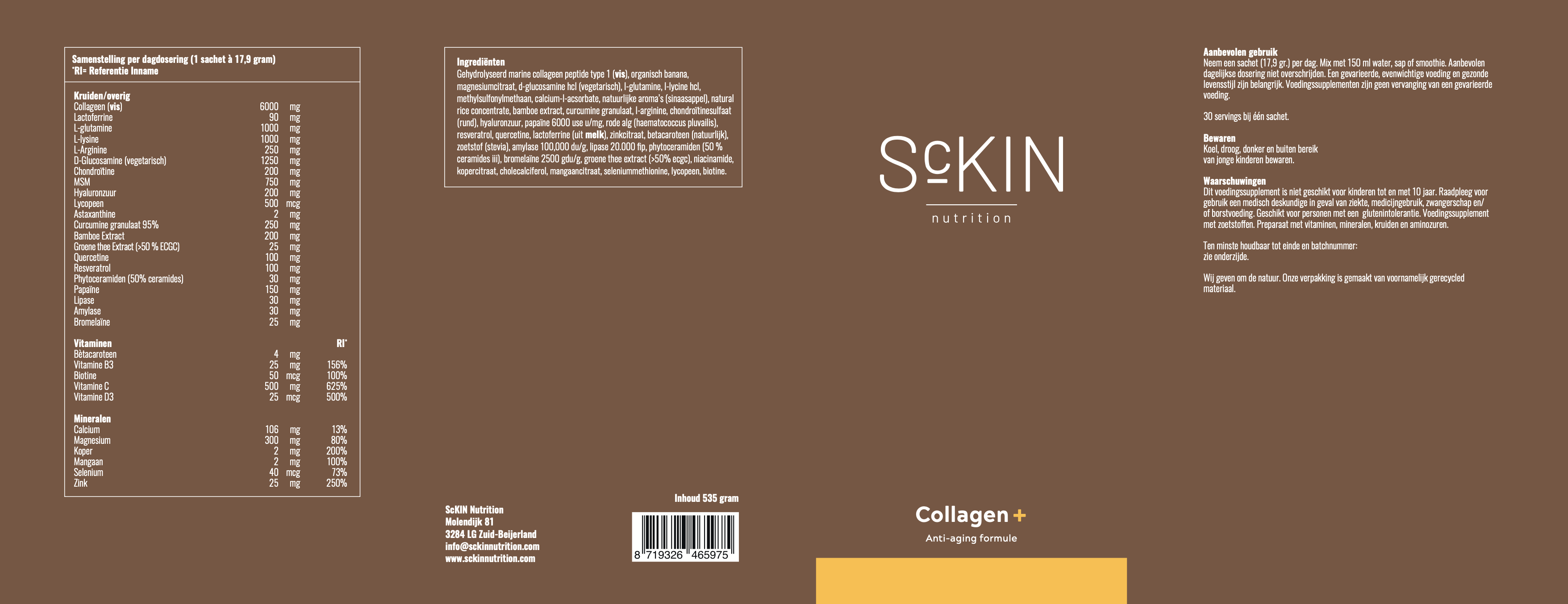 ScKIN Nutriton, Collagen+ 535 gram