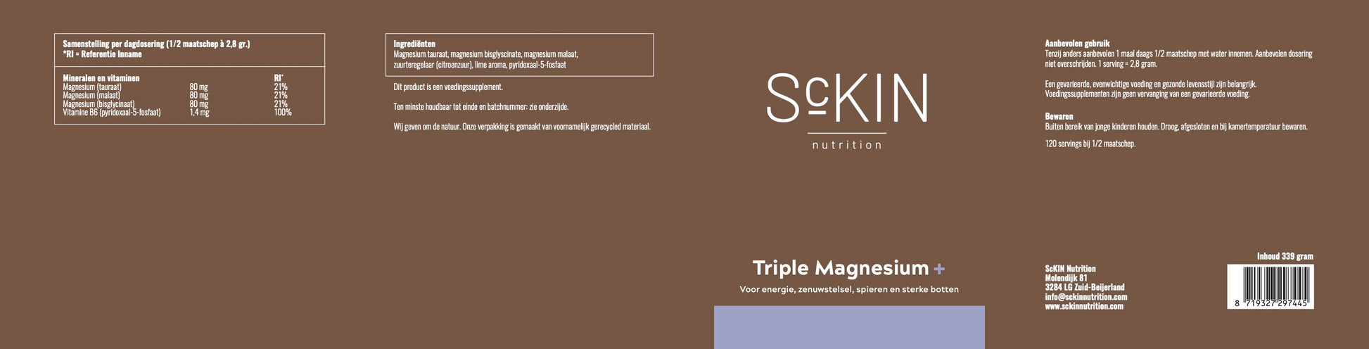 ScKIN Nutrition, Triple Magnesium+